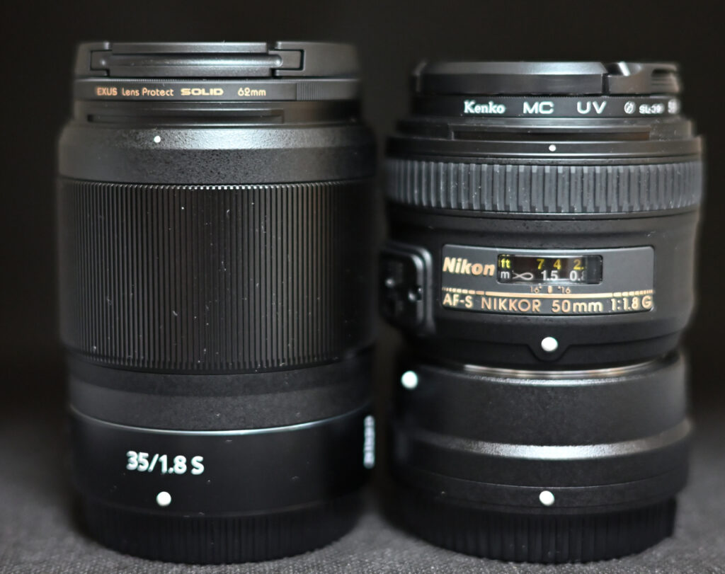 Nikon Z6II+NIKKOR Z 35mm f/1.8S とFTZ II+AF-S NIKKOT 50mm f/1.8G