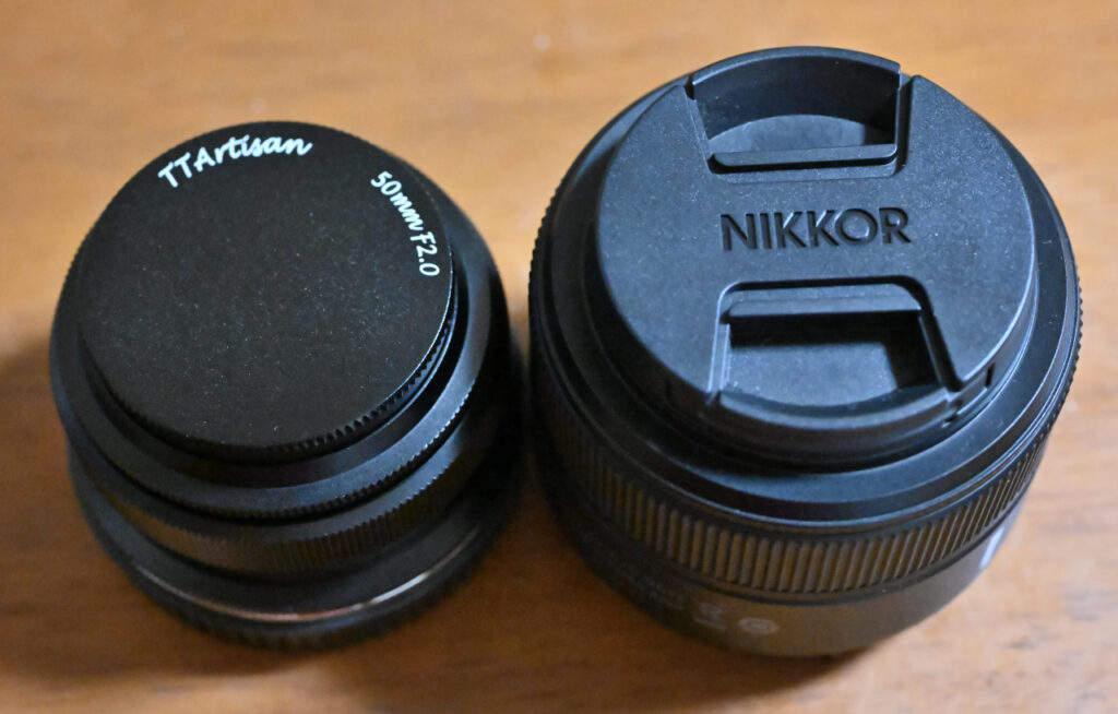 TTArtisan 50mm f2 とNIKKOR Z 40mm f/2の比較