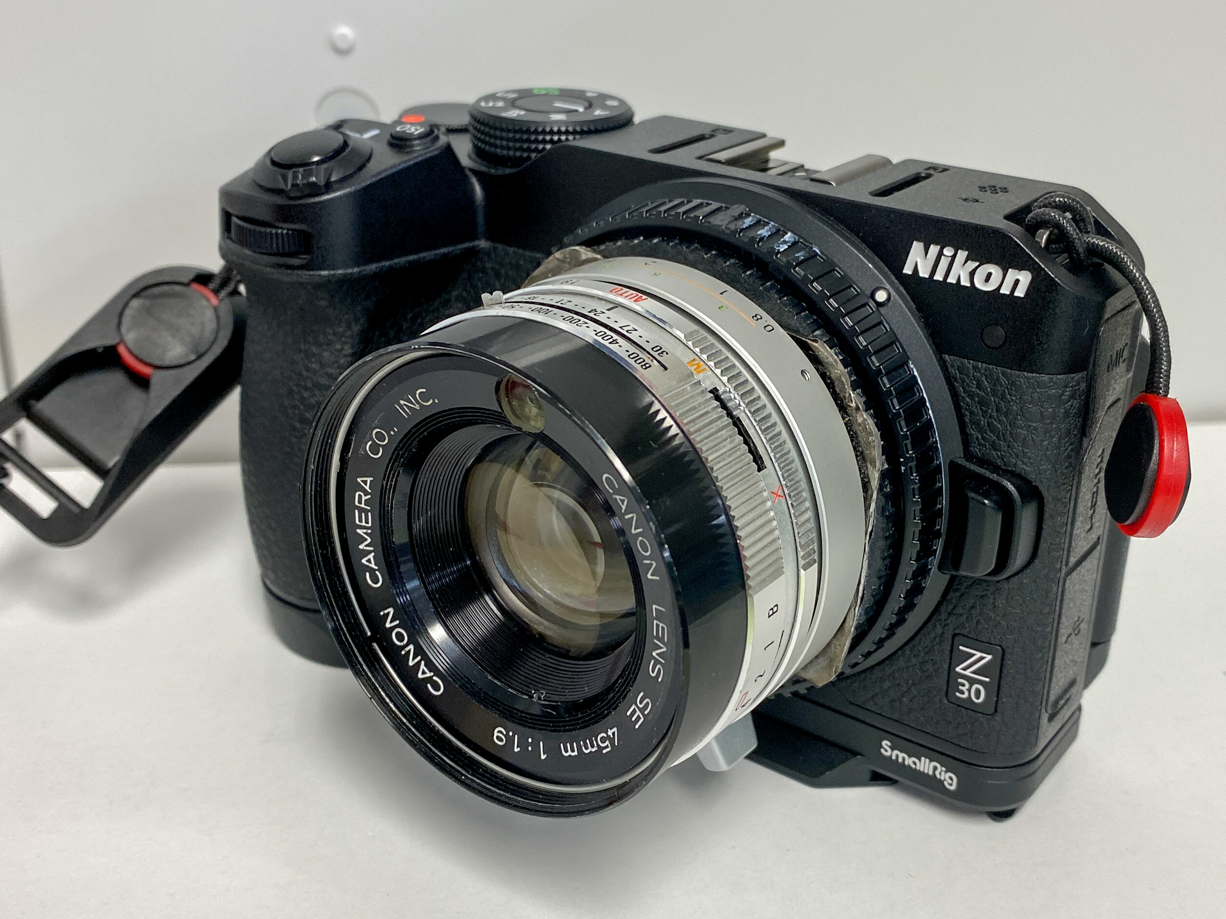 Nikon Z30+Canonet QL19 45mm f1.9 改造レンズ Zマウント