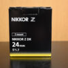 NIKKOR Z DX 24mm f/1.7パッケージ