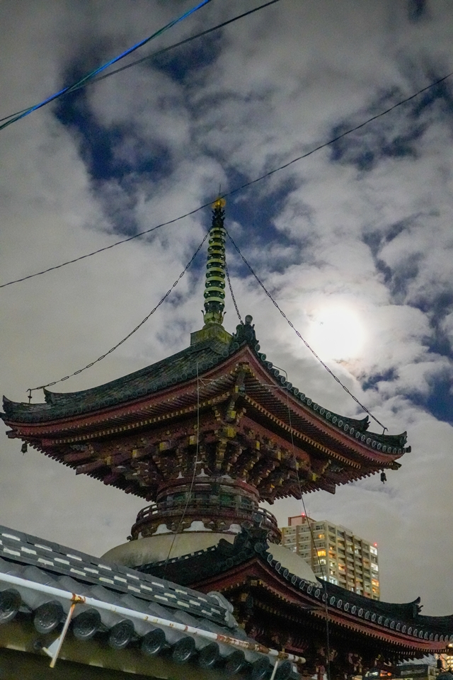 曇天の中のお寺